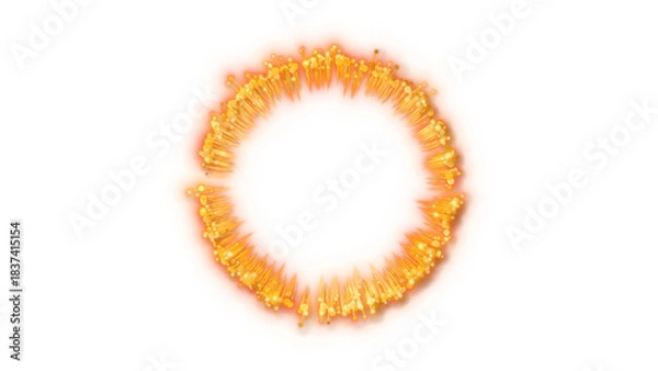 Obraz Gold Magic Particle Explosion – Transparent Background