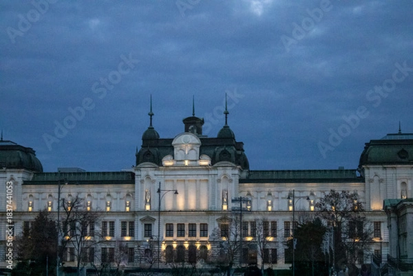 Obraz the building of the city of the old town