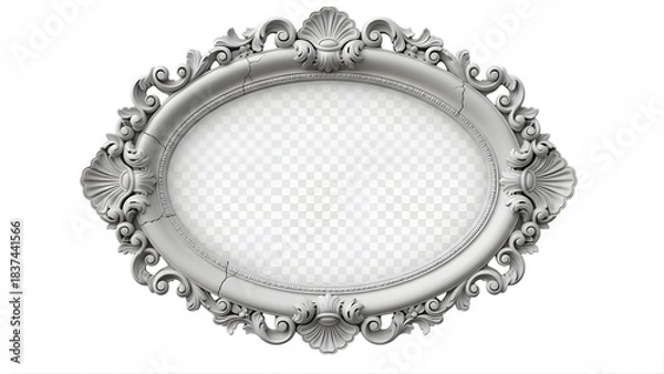 Obraz round frame on white background