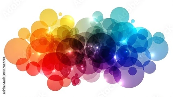 Obraz abstract background with colorful circles