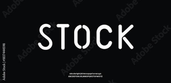 Obraz A clean, modern sans-serif font with a minimal geometric style perfect for branding and packaging design.