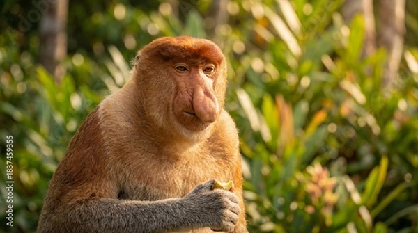 Obraz Cute Monkey Portrait in Jungle	