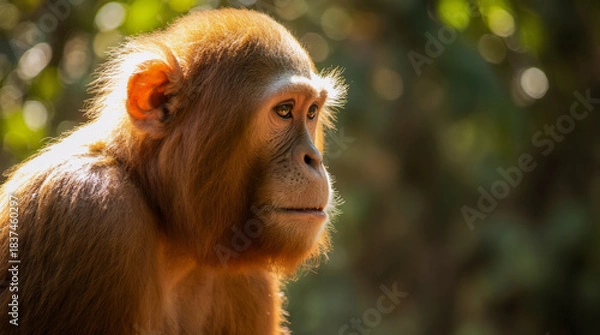 Obraz Cute Monkey Portrait in Jungle	