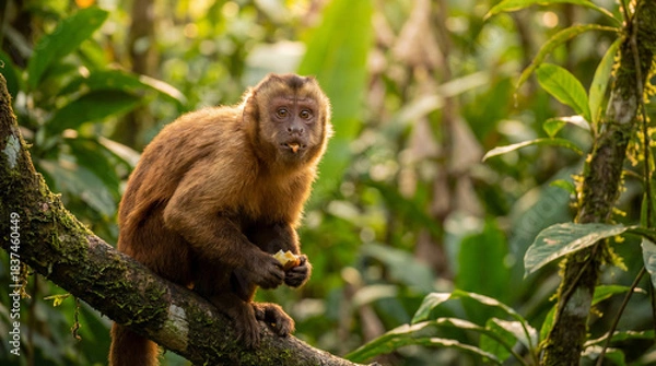 Obraz Cute Monkey Portrait in Jungle	