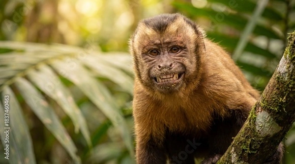 Obraz Cute Monkey Portrait in Jungle	