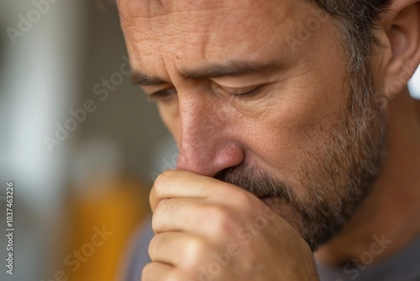 Obraz Pensive Man Deep In Thought