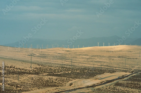 Fototapeta desert and wind power