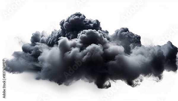 Fototapeta Black Cloud Isolated On Transparent Background Smoke On Black Background Dark Fog Or Smoke Effect Isolated On Transparent White Background