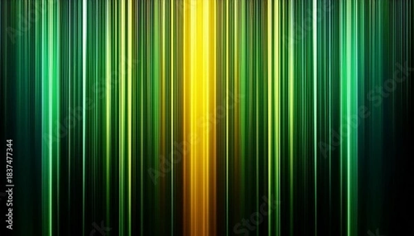Fototapeta Abstract Vertical Stripes Of Green And Yellow Light