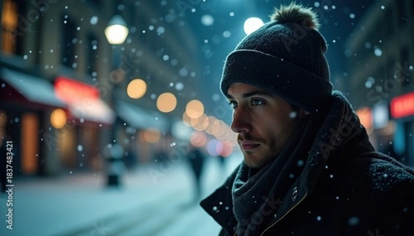 Obraz Sad Thoughtful Man Experiencing Emotional Distress. Challenges in relationship