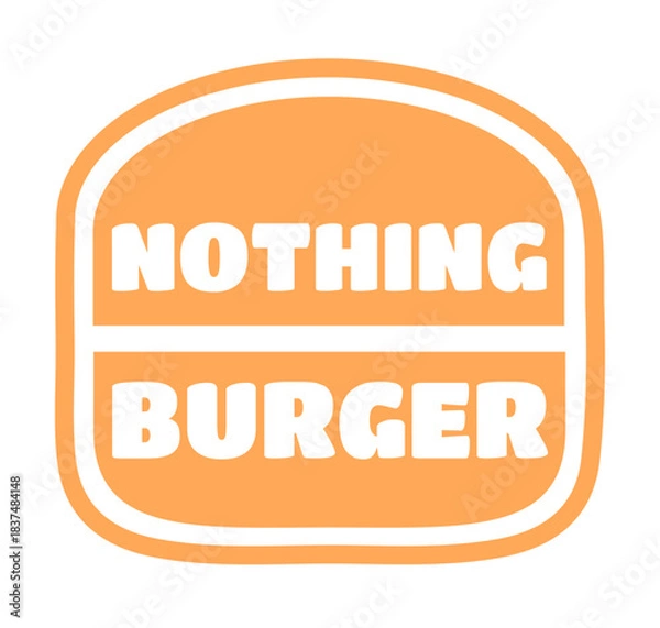Obraz Vector Illustration of Nothing Burger Concept