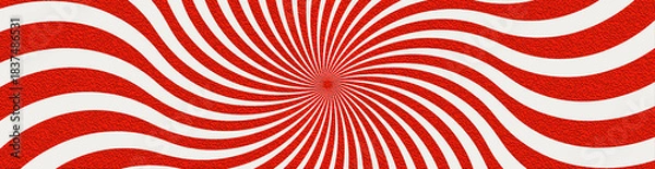 Fototapeta Spiral swirl white Cloud Dancer color 2026 wavy line on abstract red grunge grain background. Long backdrop. Luxury Banner. Covering. Metaverse. Pop art. Noise glitch texture. Christmas card. Pattern.
