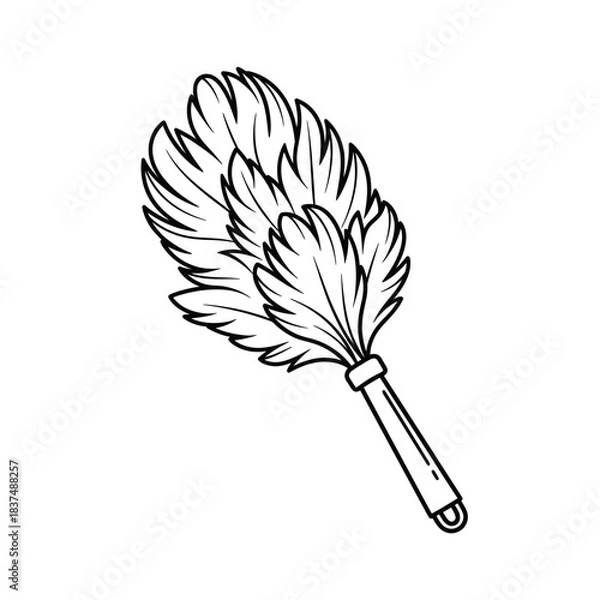 Fototapeta soft-bristled feather duster