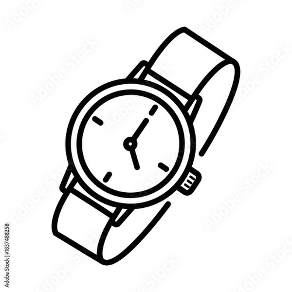 Fototapeta wristwatch vector illustration