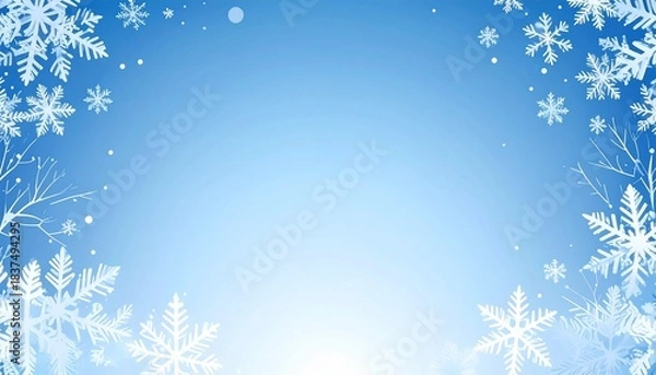 Obraz 雪の結晶の背景5