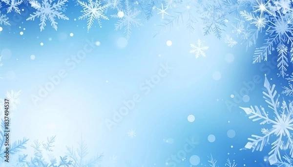 Obraz 雪の結晶の背景