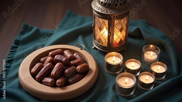 Fototapeta Dates and Warmth, Intimate Dining Experience, Cozy Atmosphere