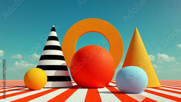 Fototapeta Geometric Pop Art Composition