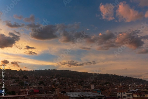 Obraz sunset over the city