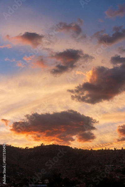 Obraz sunset in the mountains