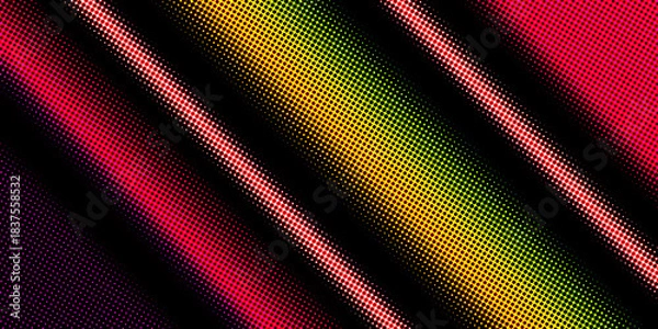 Fototapeta Abstract colorful background with halftone gradient. Dotted effect graphic element. 