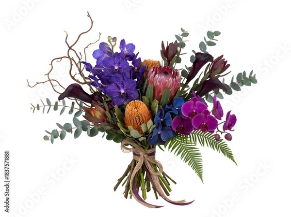 Obraz blumenstrauß auf weiß