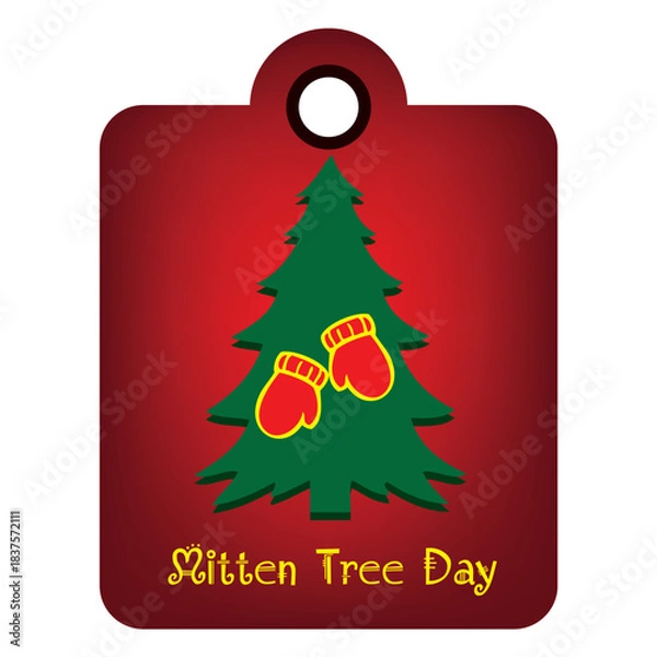 Obraz Mitten Tree Day label