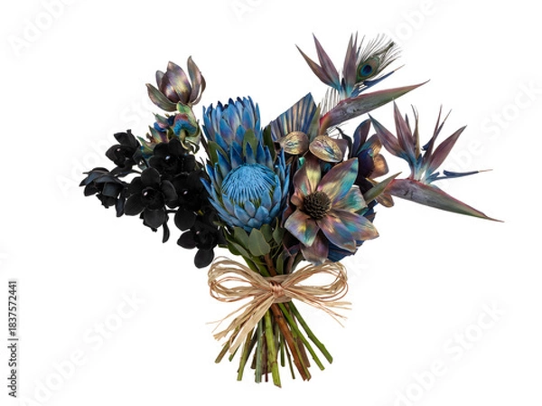 Obraz blumenstrauß auf weiß