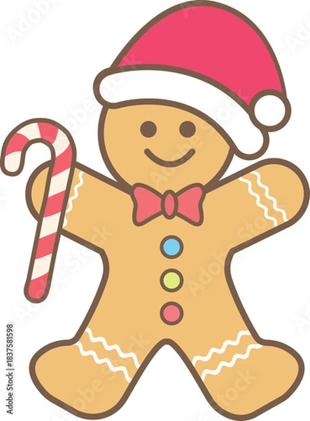 Obraz a smiling gingerbread man