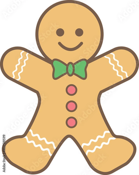 Obraz a smiling gingerbread man