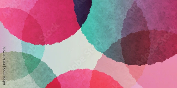 Obraz 和柄　カラフル　模様　背景