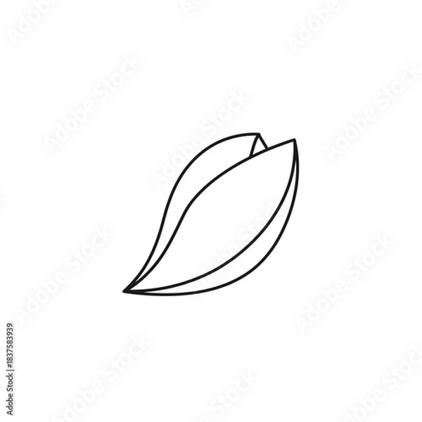 Obraz Elegant minimalist line art depicting a delicate, emerging flower bud ready to blossom beautifully