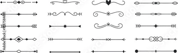 Fototapeta Versatile Decorative Dividers and Elegant Line Separators for Design Projects
