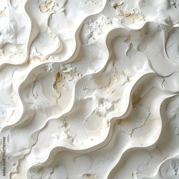 Fototapeta Abstract textured white and beige surface