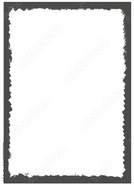 Fototapeta Minimalist Dark Gray Rectangular Frame with White Copy Space and Central Square