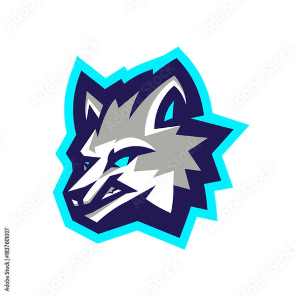 Obraz Angry Wolf athletic club logo