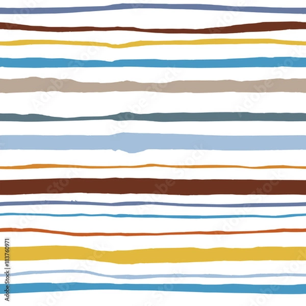 Fototapeta Vector hand drawn minimalistic pattern with stripes 