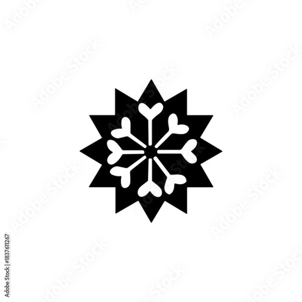 Fototapeta Flake  icon or logo isolated sign symbol vector illustration - high quality black style vector icons