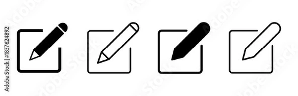 Obraz Edit icon set. edit document icon. edit text icon. pencil. sign up