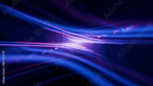 Obraz Blue abstract futuristic digital technology background 4k artificial intelligence, cyber data backdrop