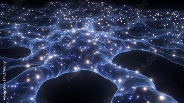 Obraz Abstract Neural Network Visualization.