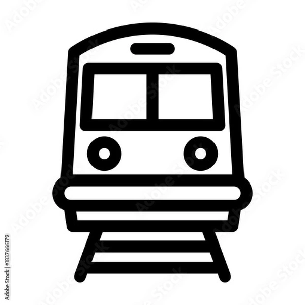 Obraz Train Icon Public Transportation Vector