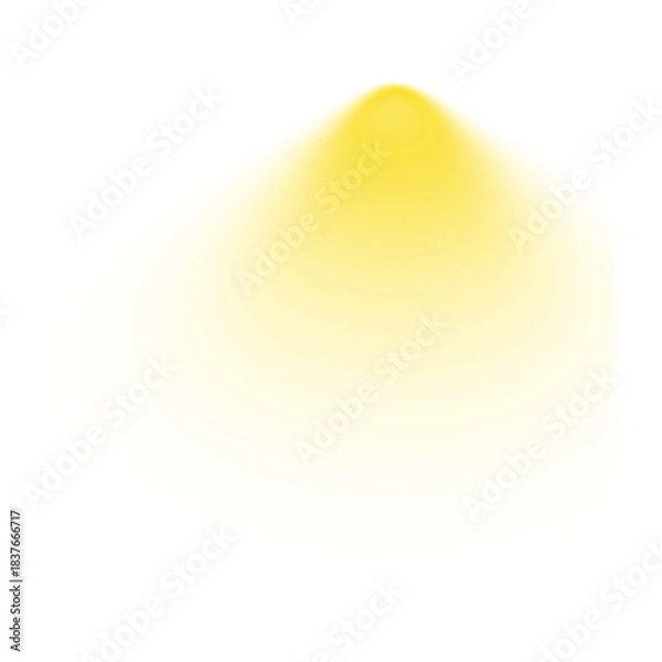 Fototapeta Yellow Soft Spotlight Glow with Smooth Gradient