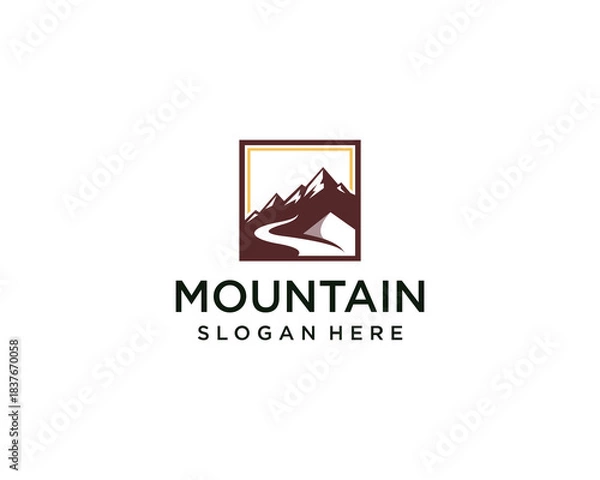 Obraz Mountain square logo