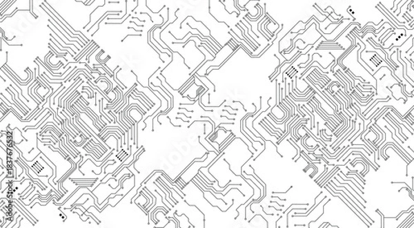 Obraz Abstract background with circuit board, technology background illustration