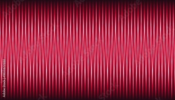 Fototapeta Dynamic Red Vertical Stripes Abstract Digital Background Texture