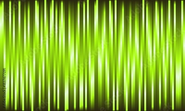Fototapeta Vibrant Neon Green Vertical Barcode Stripes Pattern Texture