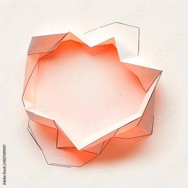 Obraz abstract background with red ribbon