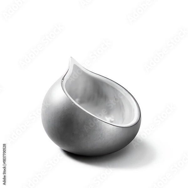Obraz silver spoon on white background