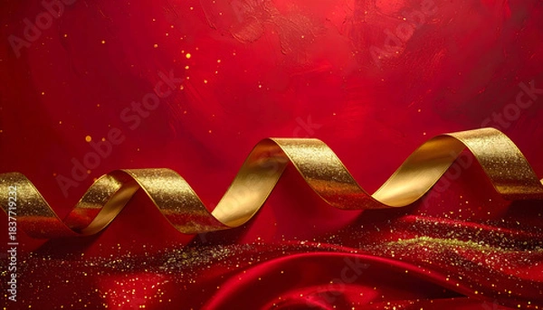 Obraz 赤と金ののゴージャスなプレゼントイメージ